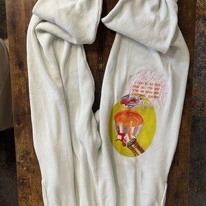 Boys Lie mint Blue Waffle Knit Lounge joggers with Colorful Graphic